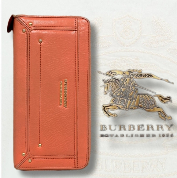 LOW START Burberry Blue Label Leather Wallet in Coral - Picture 11 of 16